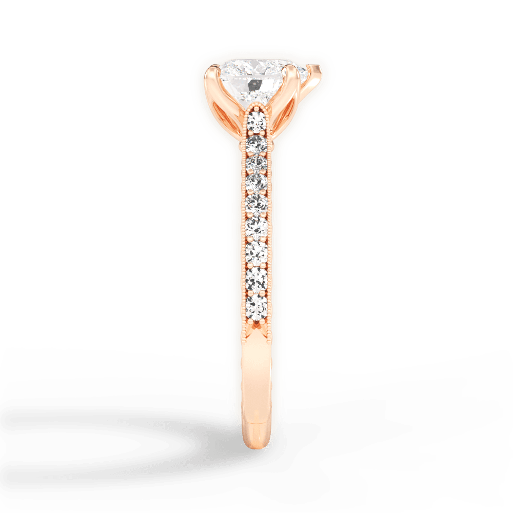 Gilda Heart Cut Lab Grown Diamond 18Kt Rose Gold Engagement Ring - View 2