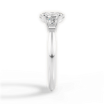 Emily Oval Cut Lab Grown Diamond 14Kt White Gold Engagement Ring - View 4