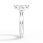Dorothy Marquise Cut Lab Grown Diamond Platinum Engagement Ring - View 2