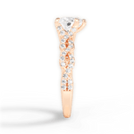 Justine Heart Cut Lab Grown Diamond 18Kt Rose Gold Engagement Ring - View 4