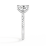 Janice Radiant Cut Lab Grown Diamond Platinum Engagement Ring - View 2