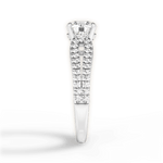 Jessica Round Cut Lab Grown Diamond 14Kt White Gold Engagement Ring - View 4