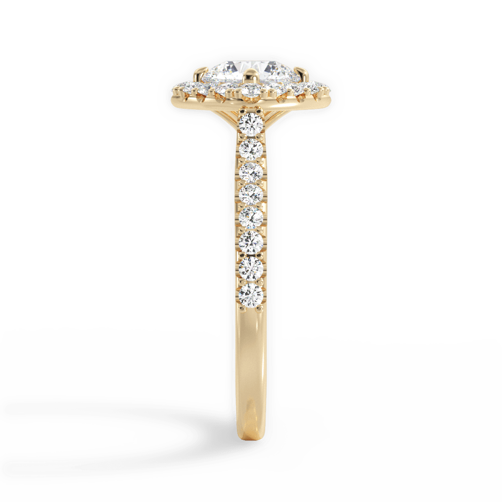 Jackie Round Cut Lab Grown Diamond 18Kt Yellow Gold Engagement Ring - View 3