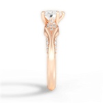 Isabel Heart Cut Lab Grown Diamond 18Kt Rose Gold Engagement Ring - View 4
