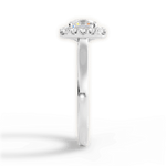 Fiona Asscher Cut Lab Grown Diamond 14Kt White Gold Engagement Ring - View 4