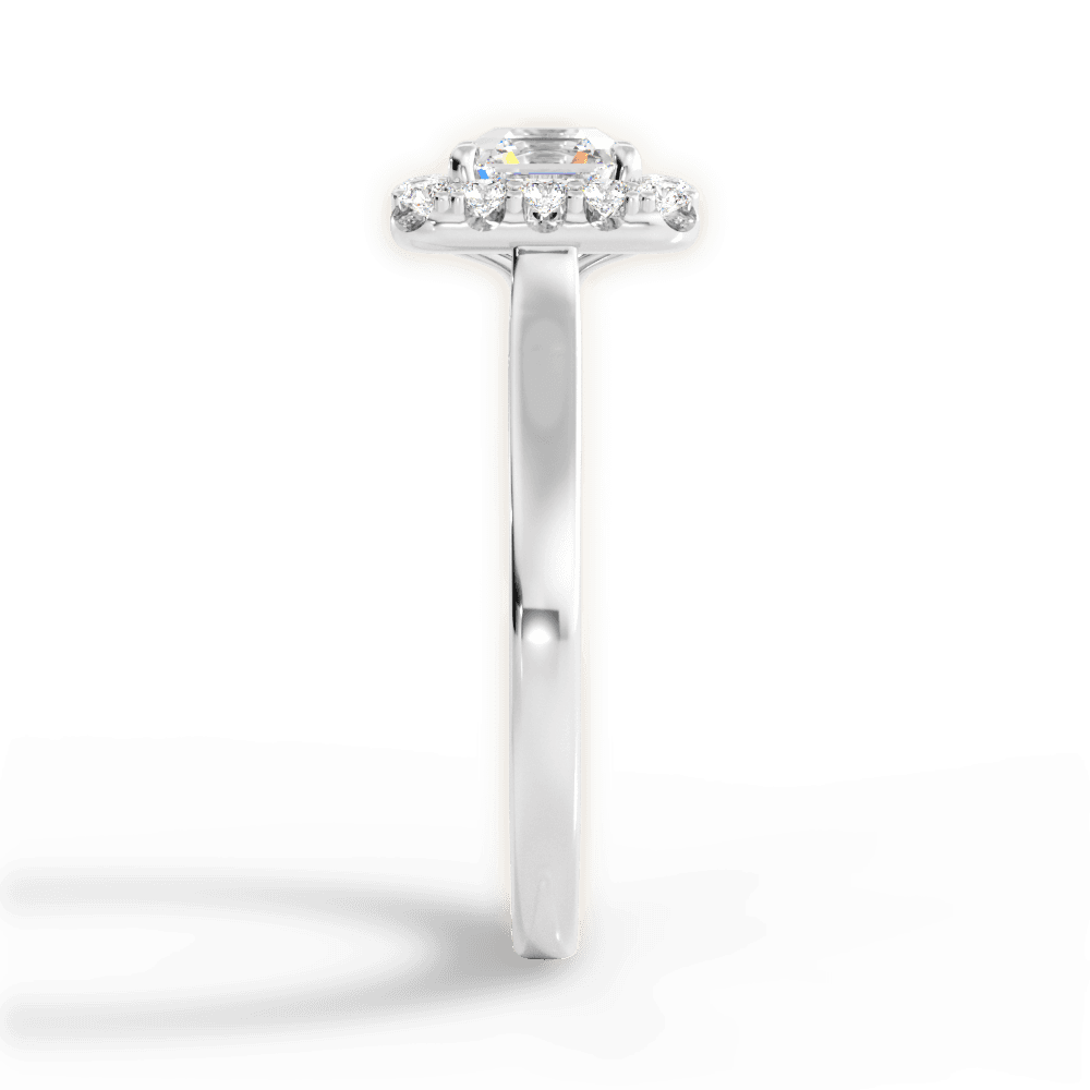 Fiona Asscher Cut Lab Grown Diamond Platinum Engagement Ring - View 4