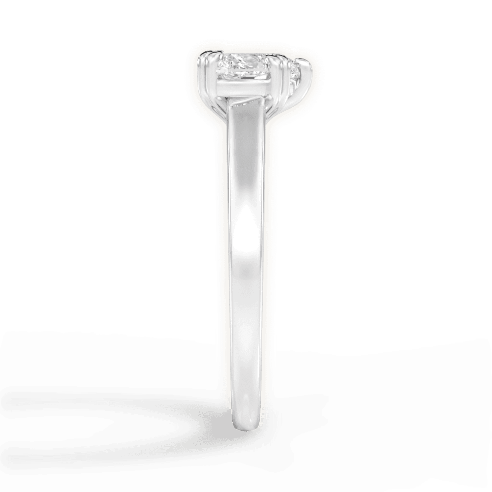 Anna Heart Cut Lab Grown Diamond Platinum Engagement Ring - View 3