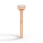 Janet Princess Cut Lab Grown Diamond 18Kt Rose Gold Engagement Ring - View 4