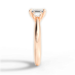 Dorothy Emerald Cut Lab Grown Diamond 18Kt Rose Gold Engagement Ring - View 2