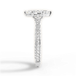 Gabriela Marquise Cut Lab Grown Diamond Platinum Engagement Ring - View 4