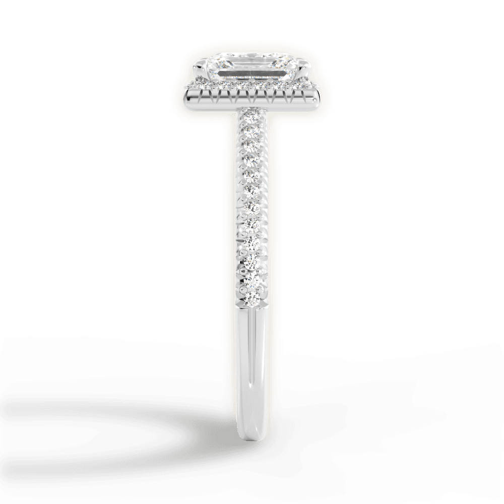 Jenny Princess Cut Lab Grown Diamond 14Kt White Gold Engagement Ring - View 3