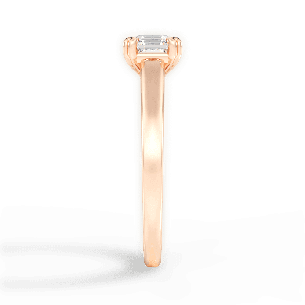 Courtney Asscher Cut Lab Grown Diamond 18Kt Rose Gold Engagement Ring - View 2