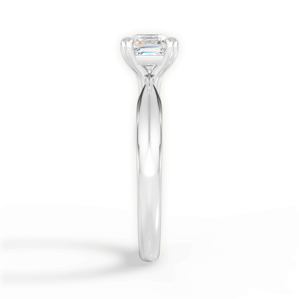 Anastasia Asscher Cut Lab Grown Diamond 14Kt White Gold Engagement Ring - View 4