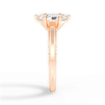 Annette Marquise Cut Lab Grown Diamond 18Kt Rose Gold Engagement Ring - View 4