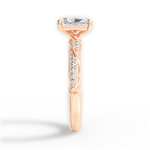 Gloria Radiant Cut Lab Grown Diamond 18Kt Rose Gold Engagement Ring - View 3