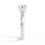 Bianca Round Cut Lab Grown Diamond 18Kt White Gold Engagement Ring - View 2