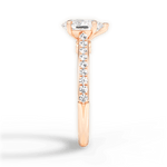 Frances Pear Cut Lab Grown Diamond 18Kt Rose Gold Engagement Ring - View 4