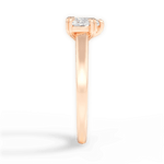 Courtney Heart Cut Lab Grown Diamond 18Kt Rose Gold Engagement Ring - View 3