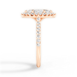 Leah Marquise Cut Lab Grown Diamond 18Kt Rose Gold Engagement Ring - View 3