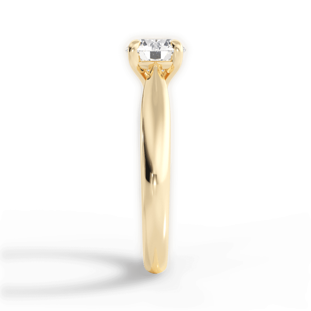 Colleen Round Cut Lab Grown Diamond 18Kt Yellow Gold Engagement Ring - View 2