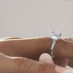 Angie  Platinum Princess Cut Engagement Ring