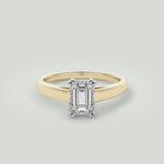 Anna  18kt Yellow Gold Emerald Cut Engagement Ring