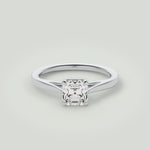 Angie  Platinum Asscher Cut Engagement Ring