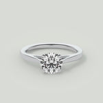 Angie  Platinum Round Cut Engagement Ring