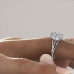 Anita  Platinum Oval Cut Engagement Ring