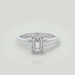 Anna  18kt White Gold Emerald Cut Engagement Ring
