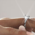 Anna  Platinum Emerald Cut Engagement Ring