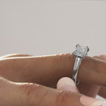 Anna  18kt White Gold Princess Cut Engagement Ring