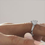 Angie  Platinum Heart Cut Engagement Ring