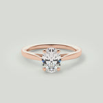 Angie  18kt Rose Gold Oval Cut Engagement Ring