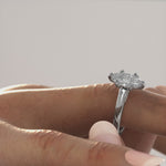 Anna  14kt White Gold Marquise Cut Engagement Ring