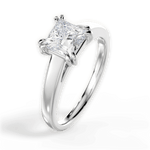 Anna Princess Cut Lab Grown Diamond 18Kt White Gold Engagement Ring - View 4
