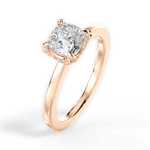 Gemma Cushion Cut Lab Grown Diamond 18Kt Rose Gold Engagement Ring - View 4