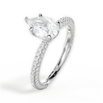 Kristen Pear Cut Lab Grown Diamond 14Kt White Gold Engagement Ring - View 4