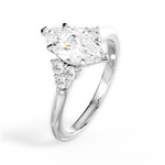 Celeste Marquise Cut Lab Grown Diamond 14Kt White Gold Engagement Ring - View 2