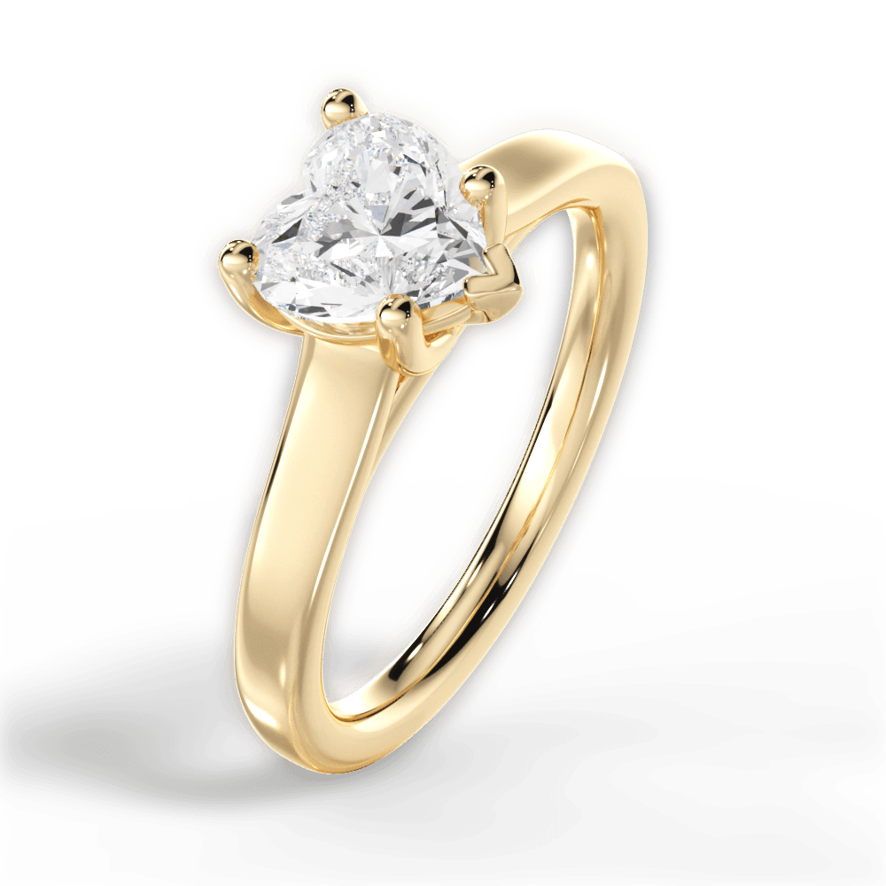 Ariana Heart Cut Lab Grown Diamond 18Kt Yellow Gold Engagement Ring - View 4