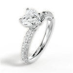 Gloria Heart Cut Lab Grown Diamond 14Kt White Gold Engagement Ring - View 4