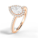 Joanne Pear Cut Lab Grown Diamond 18Kt Rose Gold Engagement Ring - View 3