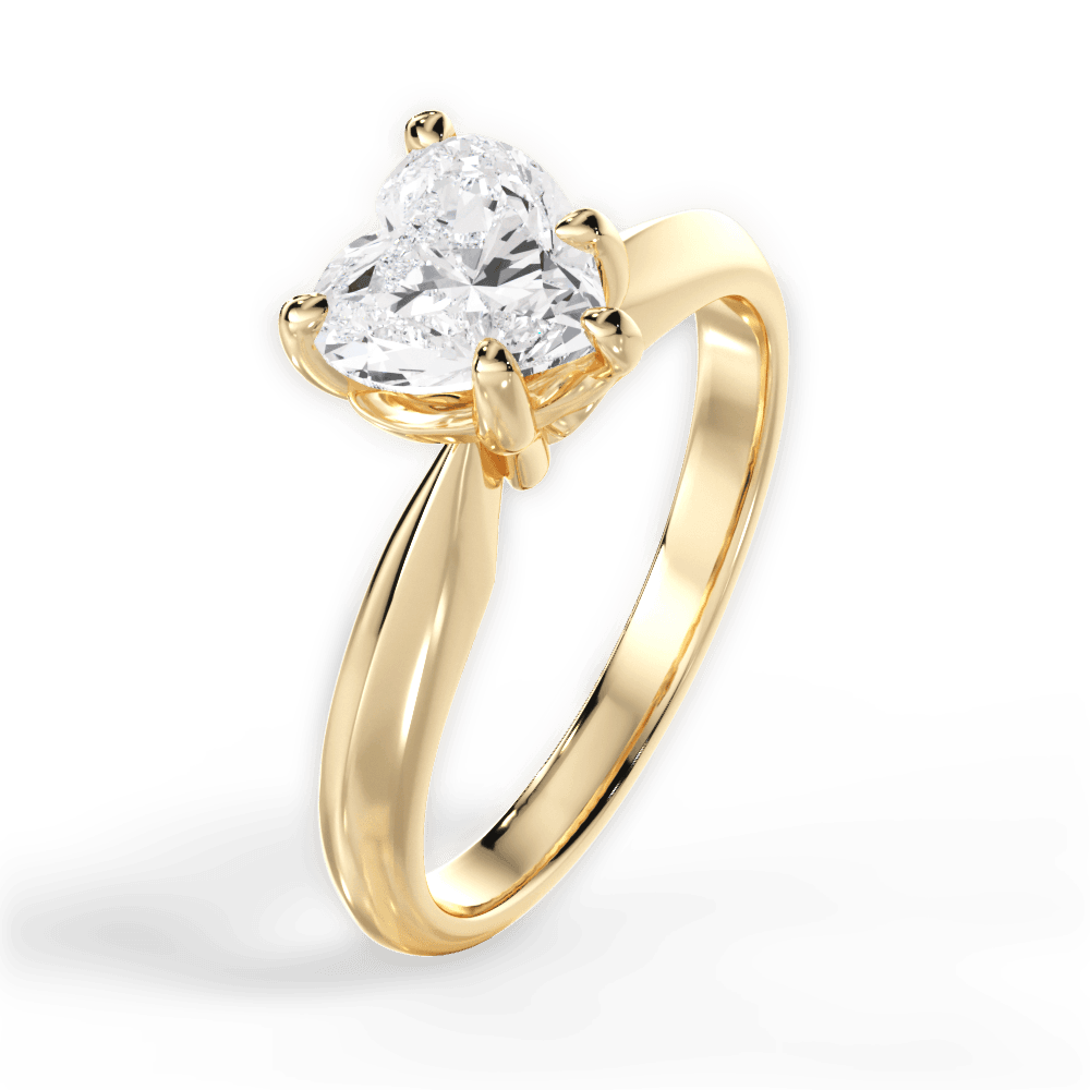 Diana Heart Cut Lab Grown Diamond 18Kt Yellow Gold Engagement Ring - View 4