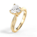 Diana Heart Cut Lab Grown Diamond 18Kt Yellow Gold Engagement Ring - View 4