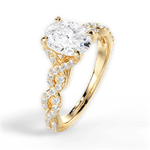 Justine Oval Cut Lab Grown Diamond 18Kt Yellow Gold Engagement Ring - View 4