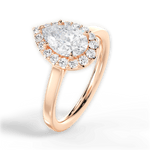 Fiona Pear Cut Lab Grown Diamond 18Kt Rose Gold Engagement Ring - View 2