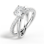 Jennifer Cushion Cut Lab Grown Diamond 14Kt White Gold Engagement Ring - View 3