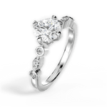 Catherine Round Cut Lab Grown Diamond Platinum Engagement Ring - View 3