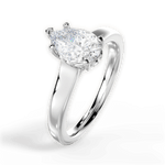 Carol Pear Cut Lab Grown Diamond Platinum Engagement Ring - View 3