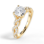 Justine Cushion Cut Lab Grown Diamond 18Kt Yellow Gold Engagement Ring - View 4
